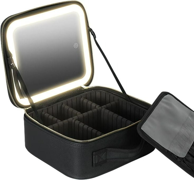 Grande Trousse de maquillage pour femme avec miroir